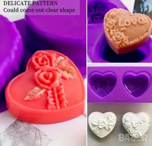 Голям двоен молд сърца НАМАЛЕН, снимка 7 - Форми - 46217871