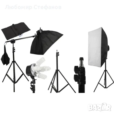 Професионално снимачно осветление - троен мега комплект 38W, 5500K , снимка 5 - Светкавици, студийно осветление - 49530755