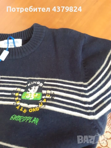 Нова  памучна  плетена жилетка за момче р.80, с этикет., снимка 3 - Жилетки и елечета за бебе - 53453477