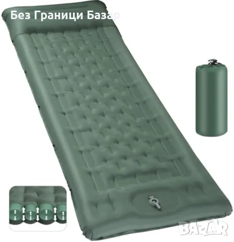 Нов Самонадуваем Матрак за Къмпинг XL постелка с Помпа и Възглавница , снимка 1