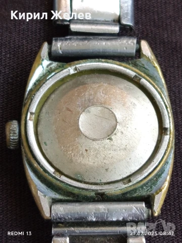 Стар механичен часовник от соца с позлатени цифри и стрелки за КОЛЕКЦИЯ 31370, снимка 7 - Антикварни и старинни предмети - 51087659