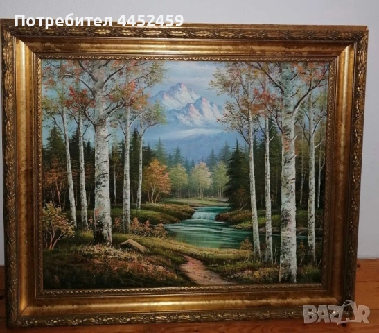 Уникална картина върху платно с маслени бои