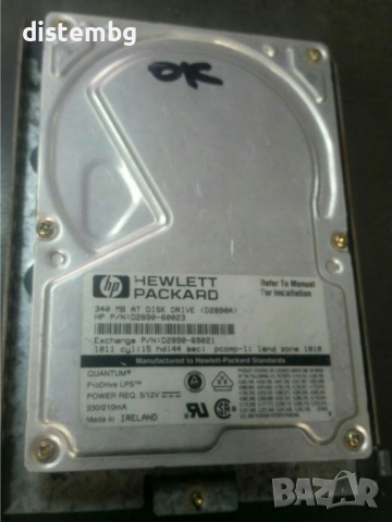 Хард Диск HP D2890-60023 340MB AT 3.5" IDE Hard Drive