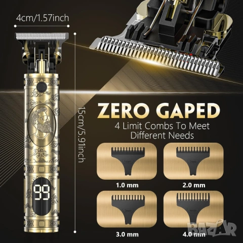 Мъжка акумулаторна машинка за подстригване и детайлно оформяне (тример) - Solati, снимка 3 - Тримери - 53445746