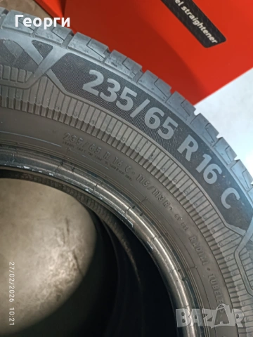 4бр.летни гуми 235/65/16C Continental, снимка 4 - Гуми и джанти - 53663397