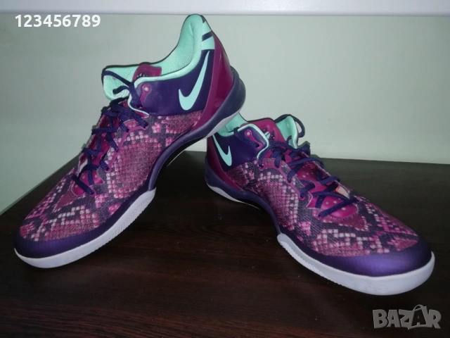 Nike Kobe Bryant 8 Pit Viper 2013 Purple Dynasty Green Sneakers оригинални Коби Брайънт маратонки , снимка 4 - Спортни обувки - 53309659