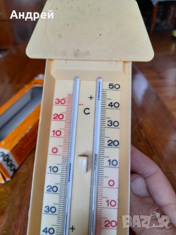 Стар термометър Minima Maxima, снимка 4 - Антикварни и старинни предмети - 42236036