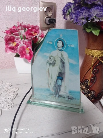 стъклена икона на Александър Невски , снимка 2 - Икони - 53652431