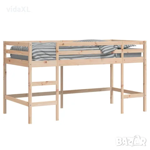 vidaXL Детско високо легло със стълба, 80x200 см, бор масив, снимка 4 - Спални и легла - 56148156