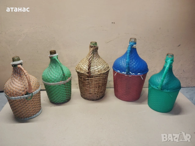 Стари стъклени дамаджани , снимка 2 - Други стоки за дома - 53316692