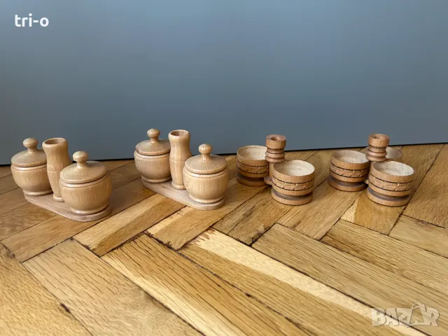 Дървени декоративни битови солници