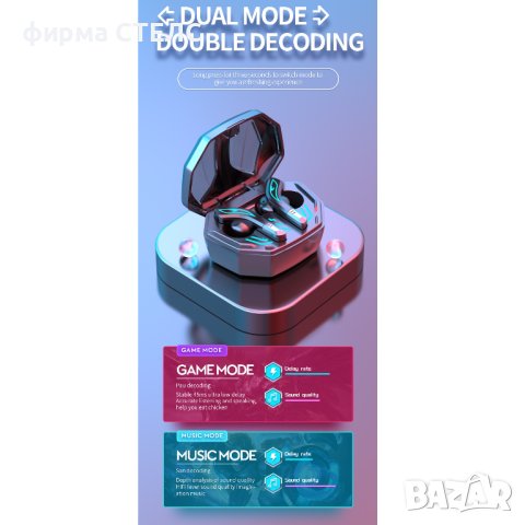 Геймърски слушалки STELS MD157, True Wireless, Bluetooth, Touch Control, Сив, снимка 12 - Безжични слушалки - 41515170