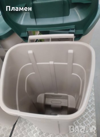 Боклукчийска кофа, контейнер за смет отпадъци с капак и колелца56 x 52 x 88, 110 литра , снимка 2 - Други стоки за дома - 35815684