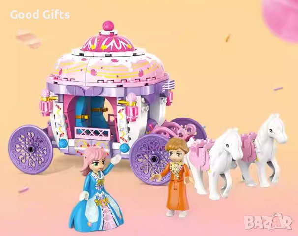 Конструктор Friends Принцеси с каляска и коне, 326 части, снимка 3 - Конструктори - 42312515