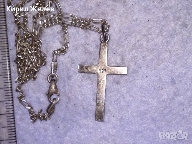 Стар МАРКАЗИТЕН СРЕБЪРЕН АРТ КРЪСТ СРЕБРО 925 с АВТОРСКА СРЕБЪРНА 925 КАРТИЕ ПЛЕТКА ВЕРИЖКА 38533, снимка 9 - Колиета, медальони, синджири - 41451029