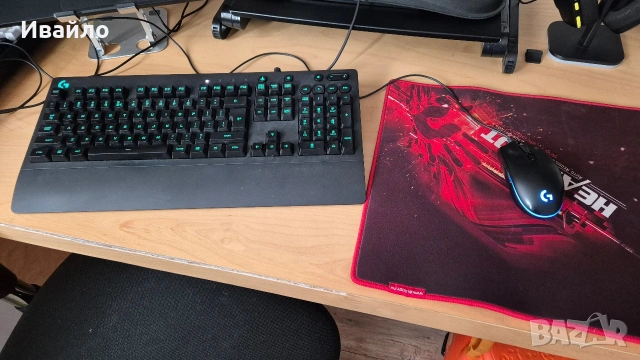 Геймърски комплет Logitech мишка и клавиатура 