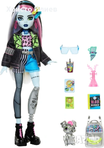 Кукла Monster High Frankie Stein Франки Щайн с домашен любимец и аксесоари, снимка 2 - Кукли - 53573570