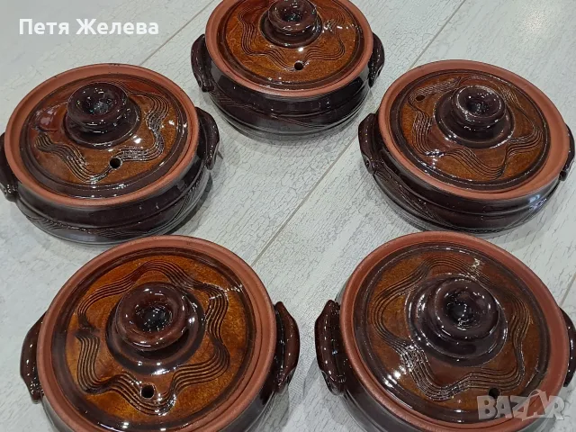 Глинени гювечета 550мл-5броя, снимка 3 - Съдове за готвене - 56375664