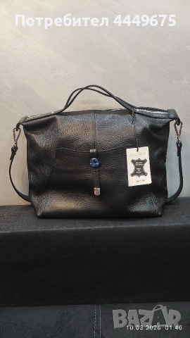 Нова дамска чанта от естествена телешка кожа