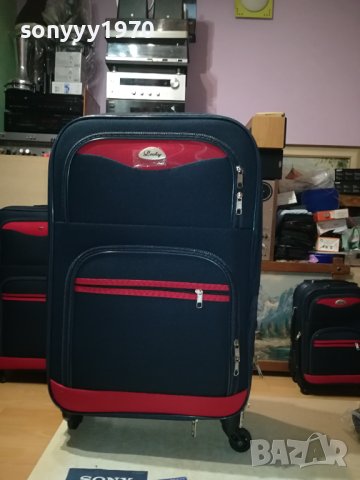 КУФАР-ТЕКСТИЛ С КОЛЕЛЦА И КОД 1008230927, снимка 6 - Куфари - 41811176