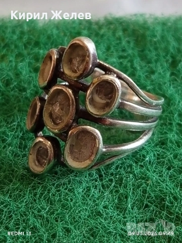 Винтидж стил арт сребърен пръстен майсторска изработка 54208, снимка 4 - Пръстени - 53762879