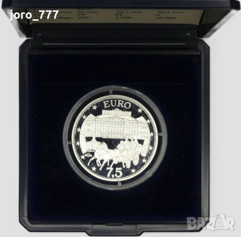 Сребърна монета "100 години от смъртта на Императрица Сиси" 1998, снимка 2 - Нумизматика и бонистика - 53283310