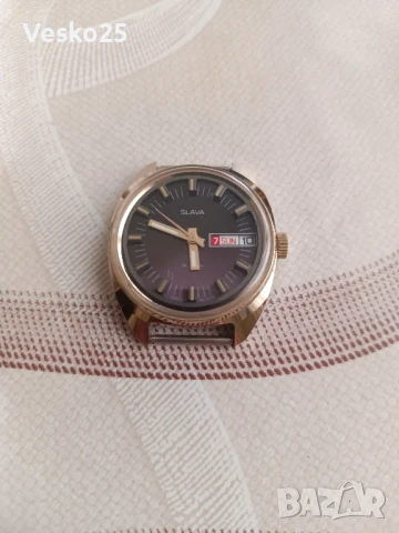 Часовник Слава/Slava механичен позлата