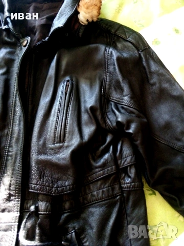 Дълго дамско яке естествена кожа размер L, снимка 3 - Якета - 53105990