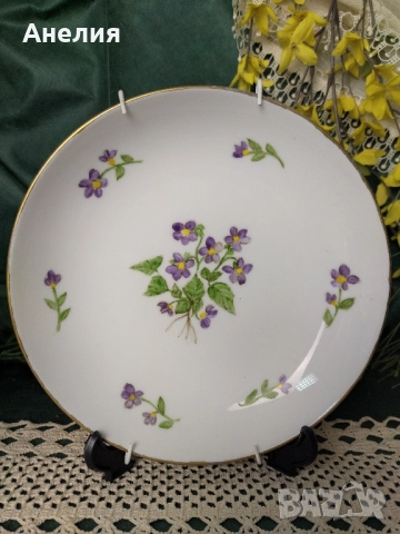 Виолетки- плато, ваза, чиния за стена , снимка 3 - Декорация за дома - 52566207