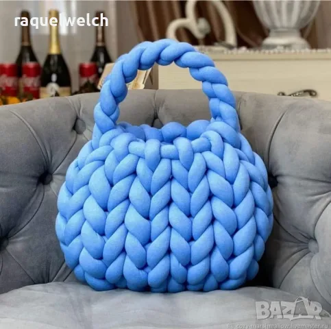 Ръчно Изплетена чанта "Marshmallow", снимка 5 - Чанти - 47477125