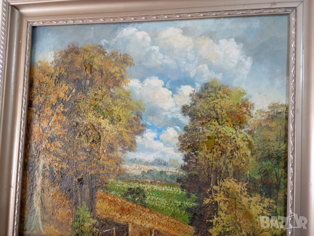 Стара майсторска картина-пейзаж, снимка 5 - Картини - 48865755