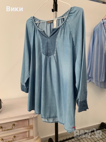 Дънкова блуза в размер L, снимка 5 - Блузи с дълъг ръкав и пуловери - 44175192