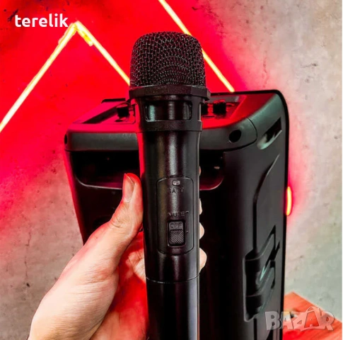 №1 Нова ZQS 8210 2х8 120W 6500mah 2 микрофона ПРЕНОСИМА КАРАОКЕ КОЛОНА От вносител 12 месеца гаранци, снимка 15 - Аудиосистеми - 53165264