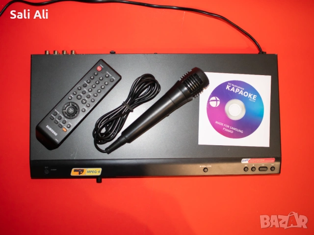 SAMSUNG караоке система DVD плейър с микрофон 150 бг песни DVD-P366KD, снимка 4 - Плейъри, домашно кино, прожектори - 53056950