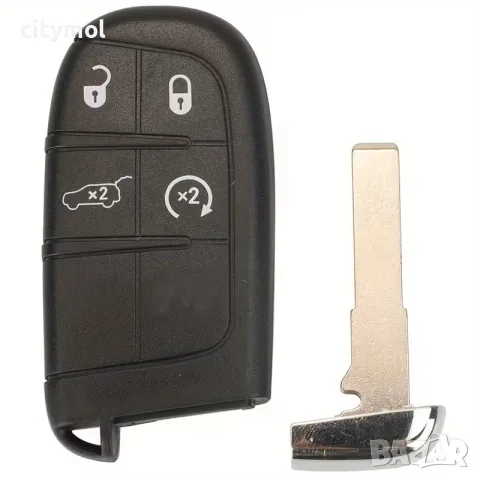 Кутийка за ключ с 4 бутона и острие за Jeep, CHRYSLER, DODGE, FIAT – смарт ключ