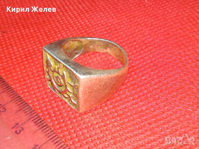 ВЕЛИКОЛЕПЕН ХУДОЖЕСТВЕНО ОРНАМЕНТИРАН МАСИВЕН СРЕБЪРЕН ПРЪСТЕН СРЕБРО 925 РЪЧНА АРТ ИЗРАБОТКА 43763, снимка 16 - Пръстени - 44613103