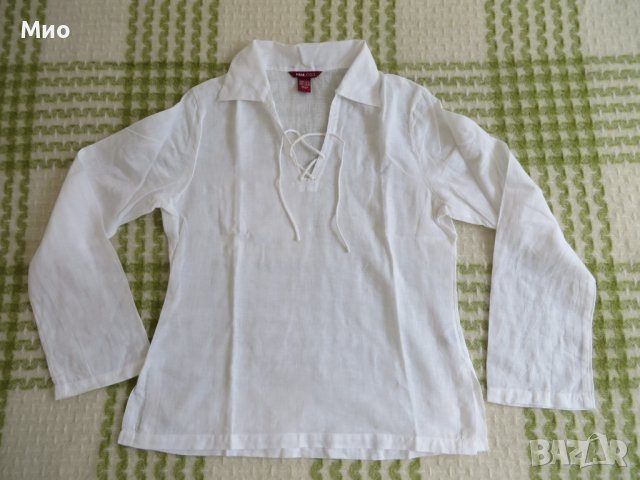 H&M LOGG, нова ленено-памучна блуза, 40