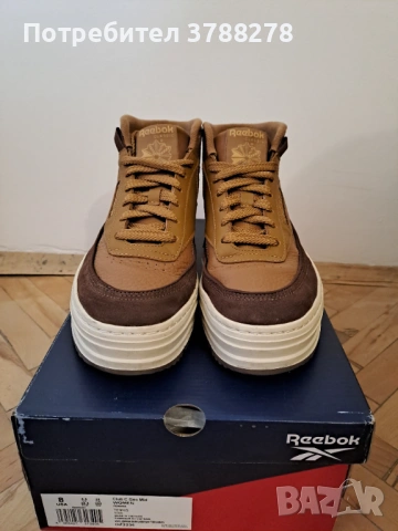 Дамски кецове Reebok club c geo mid brown, снимка 6 - Кецове - 53821953