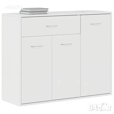 vidaXL Бюфет, бял гланц, 88x30x70 см, инженерно дърво, снимка 4 - Бюфети - 56147756