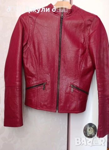 Кожено яке от естествена агнешка кожа, снимка 6 - Якета - 51431957