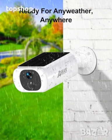Чисто нови 2бр в пакет ANRAN C3 pro 3mp 2K Соларна охранителна камера, безжична за външна употреба.., снимка 4 - IP камери - 51637906