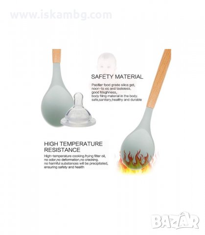 КОМПЛЕКТ ОТ 12БР СИЛИКОНОВИ КУХНЕНСКИ ПРИБОРИ С МЕТАЛНА ПОСТАВКА - КОД 2776, снимка 17 - Прибори за хранене, готвене и сервиране - 33918795