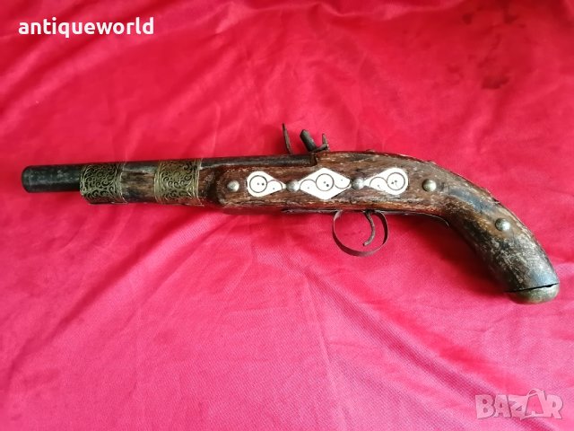 Стар Кремъчен Пищов , Пистолет, Кремъклия, снимка 4 - Антикварни и старинни предмети - 41882276
