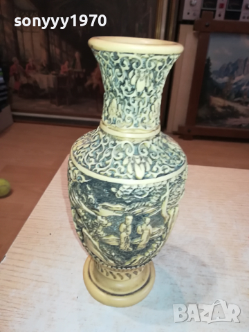 СТАРА ТЕЖКА ВАЗА ОТ ФРАНЦИЯ 1403241440, снимка 2 - Антикварни и старинни предмети - 44761828