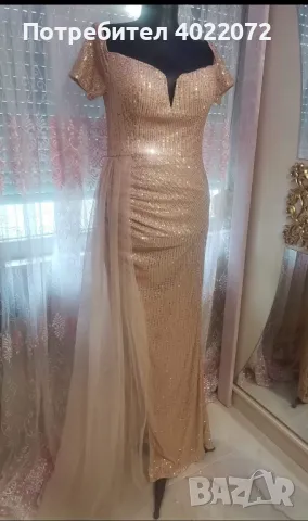 Нова официална рокля в златисто за 13/14 години, снимка 5 - Рокли - 47717879