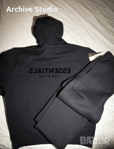 Fear of God Essentials Tracksuit Черен - Последен размер - "Л"