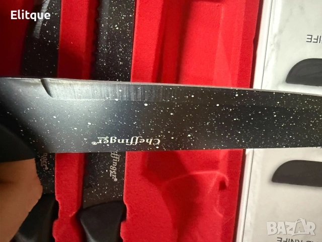 Комплект кухненски н о ж о в е Cheffinger MB09 – 6 части с мраморно покритие и магнитна кутия, снимка 6 - Други - 53256999