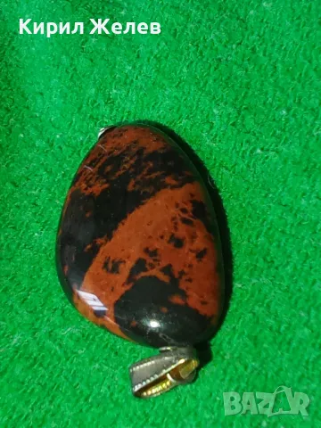 КОЛИЕ с ОБСИДИАН МАРКОВО СКЪПОЦЕННО БИЖУ МЕДАЛЬОН АРТ ВИСУЛКА 24362, снимка 12 - Колиета, медальони, синджири - 33953380