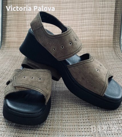 Модерни масивни сандали JELA естествена кожа, снимка 12 - Сандали - 41561028