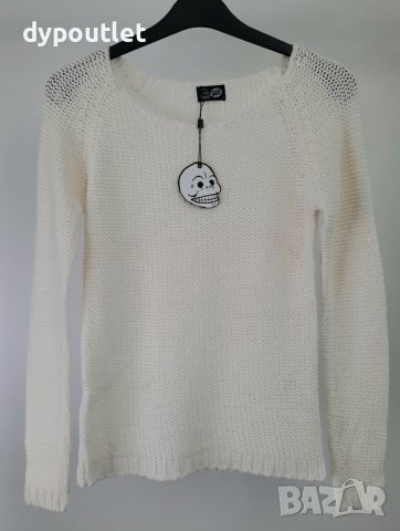Дамска памучна блуза дълъг ръкав Cheap Manday, размер - S, цвят - бял., снимка 2 - Блузи с дълъг ръкав и пуловери - 39498695
